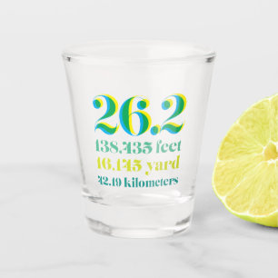 26.2 Marathon Running Distance Bold Type Shot Glass