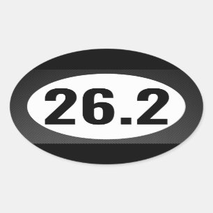 26.2 Marathon Running Oval Sticker