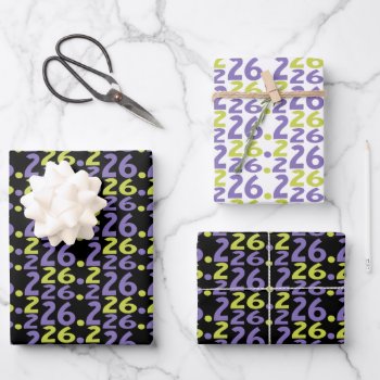 26.2 Marathon Running Wrapping Paper by BiskerVille at Zazzle