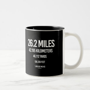 26-2 Mile Measurements - Running Fitness -.png Two-Tone Coffee Mug