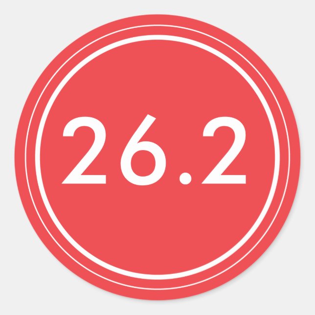 26.2 Sticker | Red with white (Front)