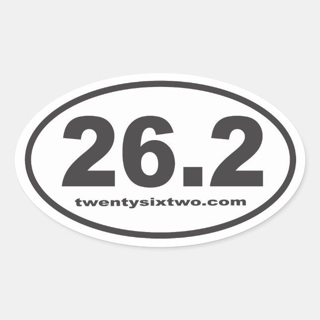 26.2 twentysixtwo.com Oval Sticker (Front)