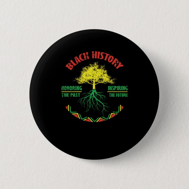 26 Black History Month African Pride Apparel Gift Button (Front)