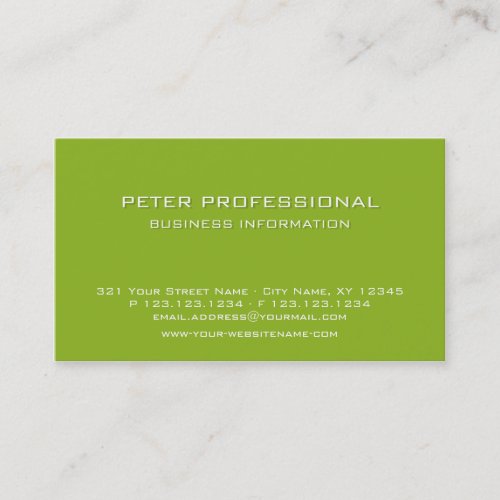 26 Modern Professional Business Card lime green