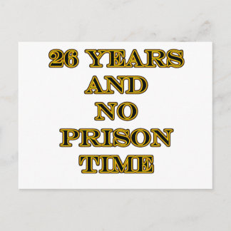 26 No prison time Postcard