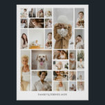 26 Photo Collage Family Personalized Poster<br><div class="desc">DIY Custom 26 Photo Collage Family Personalized / image collage poster print from Ricaso</div>