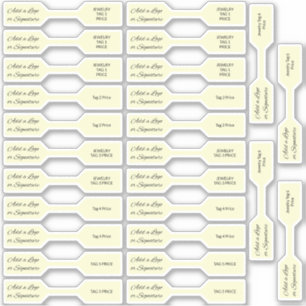 26 Photo Jewelry Price Tags Goldenrod Custom-Cut Sticker