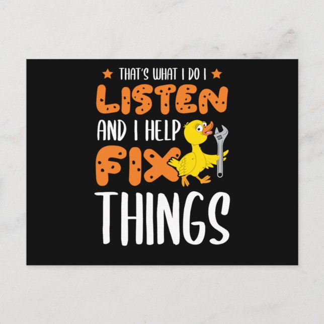 26.Rubber duck for a Duck Lovers Announcement Postcard (Front)