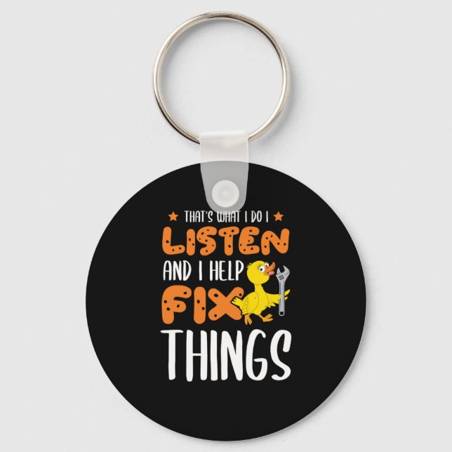 26.Rubber duck for a Duck Lovers Keychain (Front)