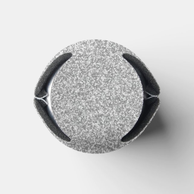 26 Silver Glitter Print Glimmer Sparkles Can Cooler (Bottom)