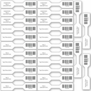 26 UPC Barcode Inventory Barbell Stickers