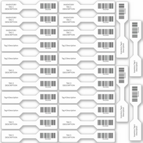 26 UPC Barcode Inventory Barbell Stickers