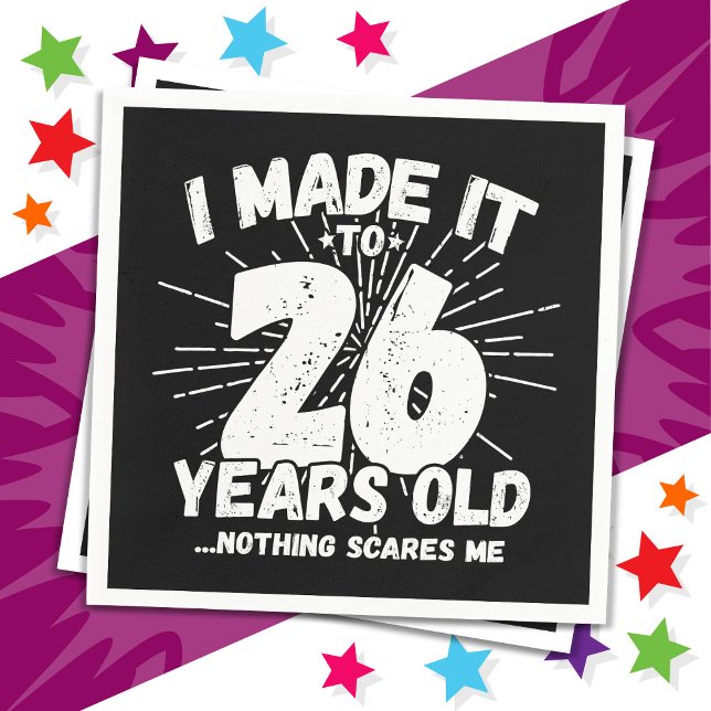 26 Year Old Sarcastic Meme Funny 26th Birthday Napkins (Creator Uploaded)