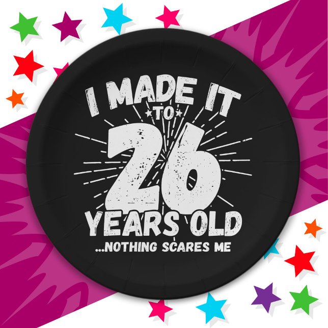 26 Year Old Sarcastic Meme Funny 26th Birthday Paper Plates (Creator Uploaded)