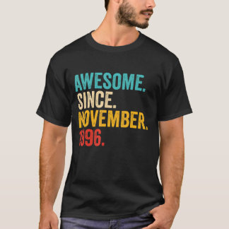 26 Years Old 26th Birthday Awesome Since November T-Shirt