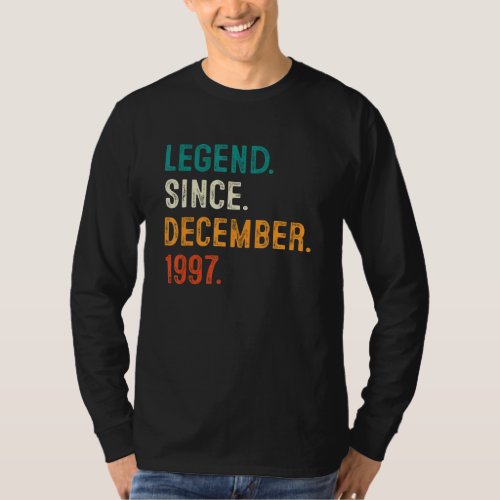 26 Years Old 26th Birthday Legend Since December 1 T_Shirt