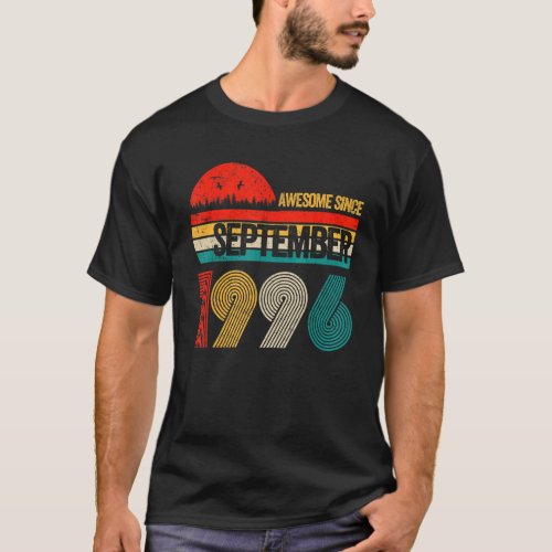 26 Years Old  Awesome Since September 1996 26th T_Shirt