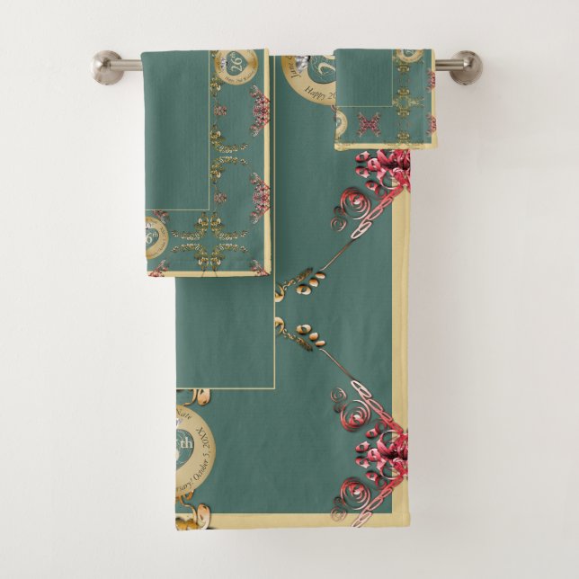 26th/Any Wedding Anniversary  Bath Towel (Insitu)
