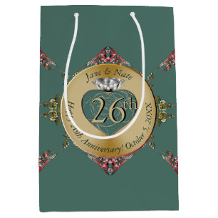 26th/Any Wedding Anniversary Medium Gift Bag