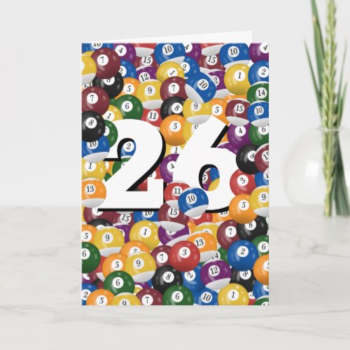 26th Birthday Billiard Balls 