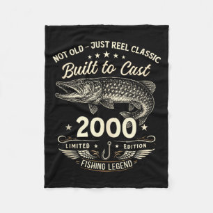 26th Birthday Fishing Gift Men Original 2000 Lied Fleece Blanket