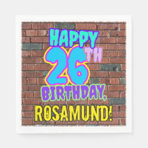 26th Birthday ~ Fun, Urban Graffiti Inspired Look Napkins