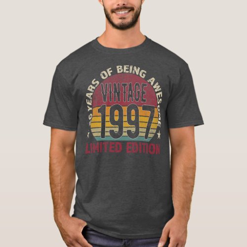 26th Birthday Gift men Vintage 1997 26 Years Old T_Shirt