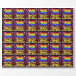 [ Thumbnail: 26th Birthday: Loving Hearts Pattern, Rainbow # 26 Wrapping Paper ]