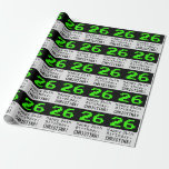 [ Thumbnail: 26th Birthday - Nerdy / Geeky Style "26" and Name Wrapping Paper ]