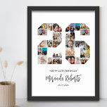 26th Birthday Number 26 Custom Photo Collage Poster<br><div class="desc">Celebrate 26th birthday with this personalized number 26 photo collage poster. This customizable gift is also perfect for wedding anniversary. It's a great way to display precious memories from your wedding and married life. The poster features a collage of photos capturing those special moments, and it can be customized with...</div>