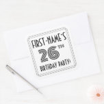 [ Thumbnail: 26th Birthday Party: Art Deco Style + Custom Name Sticker ]