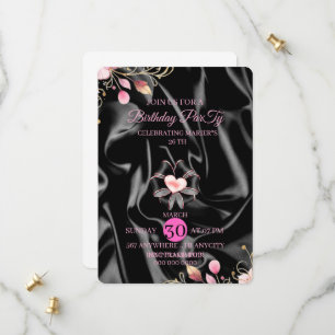 26th Luxury Pink and Gold Birthday Invitation with