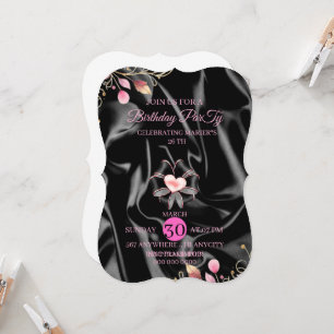 26th Luxury Pink and Gold Birthday Invitation with