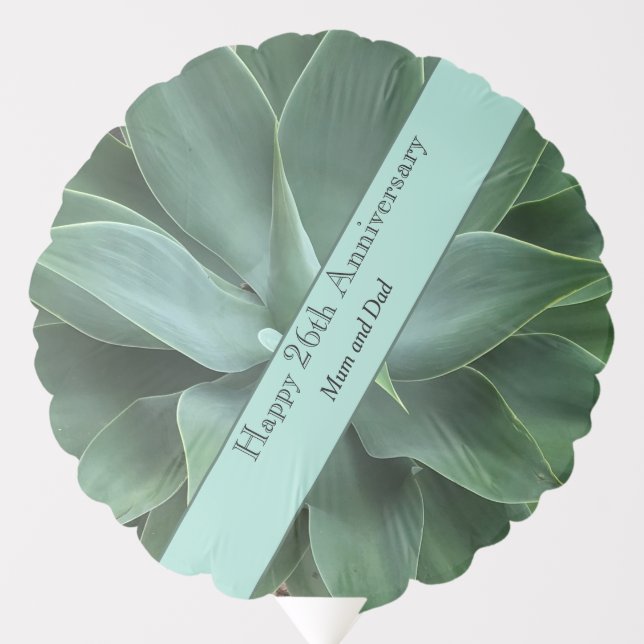 26th Wedding Anniversary Jade   Balloon (Front)