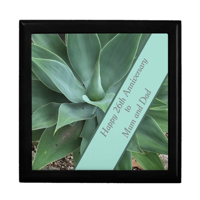 26th Wedding Anniversary Jade  Gift Box (Front)