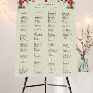 26x38" Alphabetical Holiday Seating Chart for 250 Foam Board