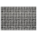 270215 Irregular rectangles - Black on White Fabric