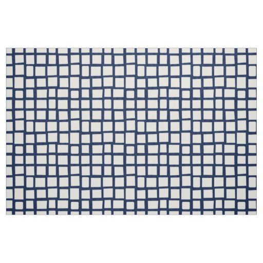 270215 Irregular rectangles - White on Dk Blue Fabric