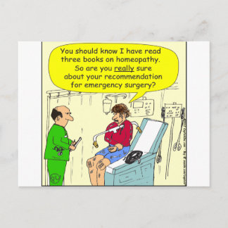 271 homeopathic surgery cartoon postcard