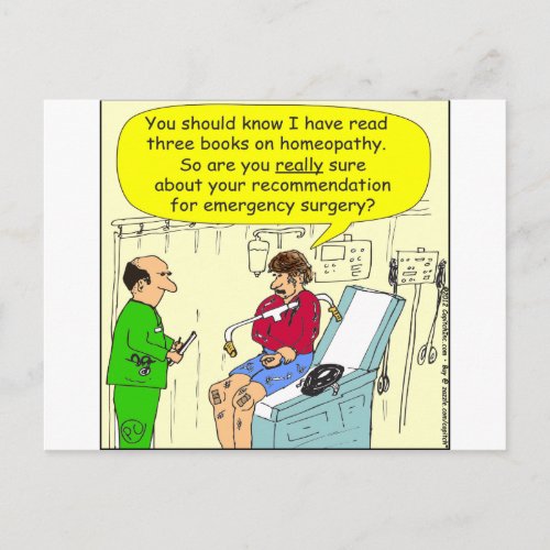 271 homeopathic surgery cartoon postcard