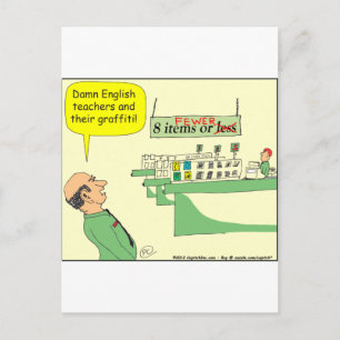 278 English Teacher Cartoon in color Postcard