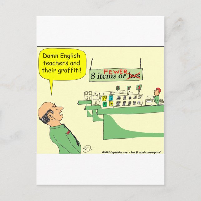 278 English Teacher Cartoon in color Postcard (Front)
