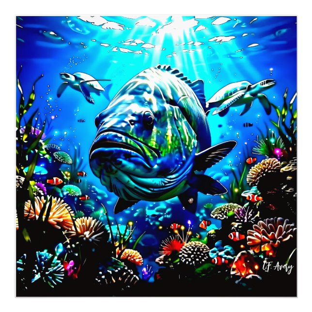 27.03" x 27.03 Ocean View Photo Print (Front)