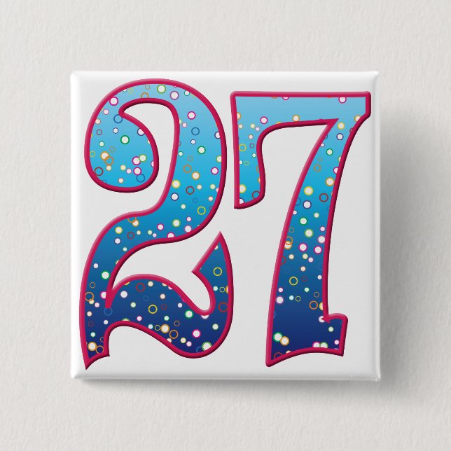 27 Age Rave Pinback Button (Front)