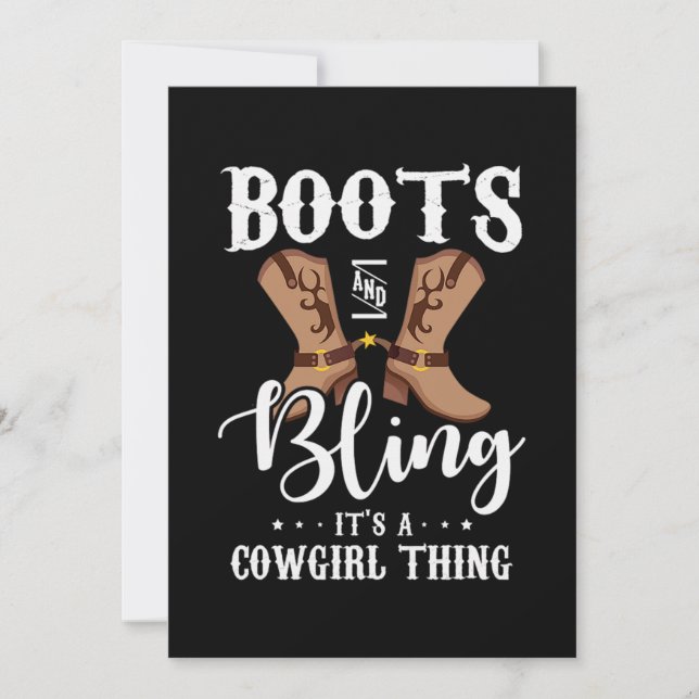 27.Boots And Bling Its A Cowgirl Thing Save The Date (Front)