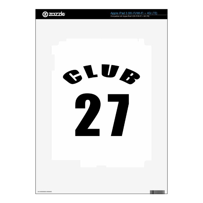 27 Club Birthday Designs Skins For iPad 3