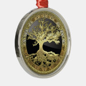 [27] Golden Celtic Tree of Life Metal Ornament (Right)