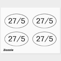 Seven Small Round Green Number Stickers by Janz