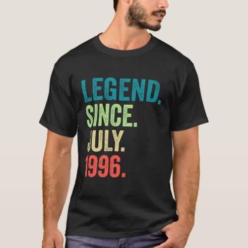 27 Legend Since July 1996 27Th T_Shirt
