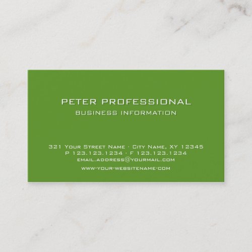 27 Modern Professional Business Card apple green